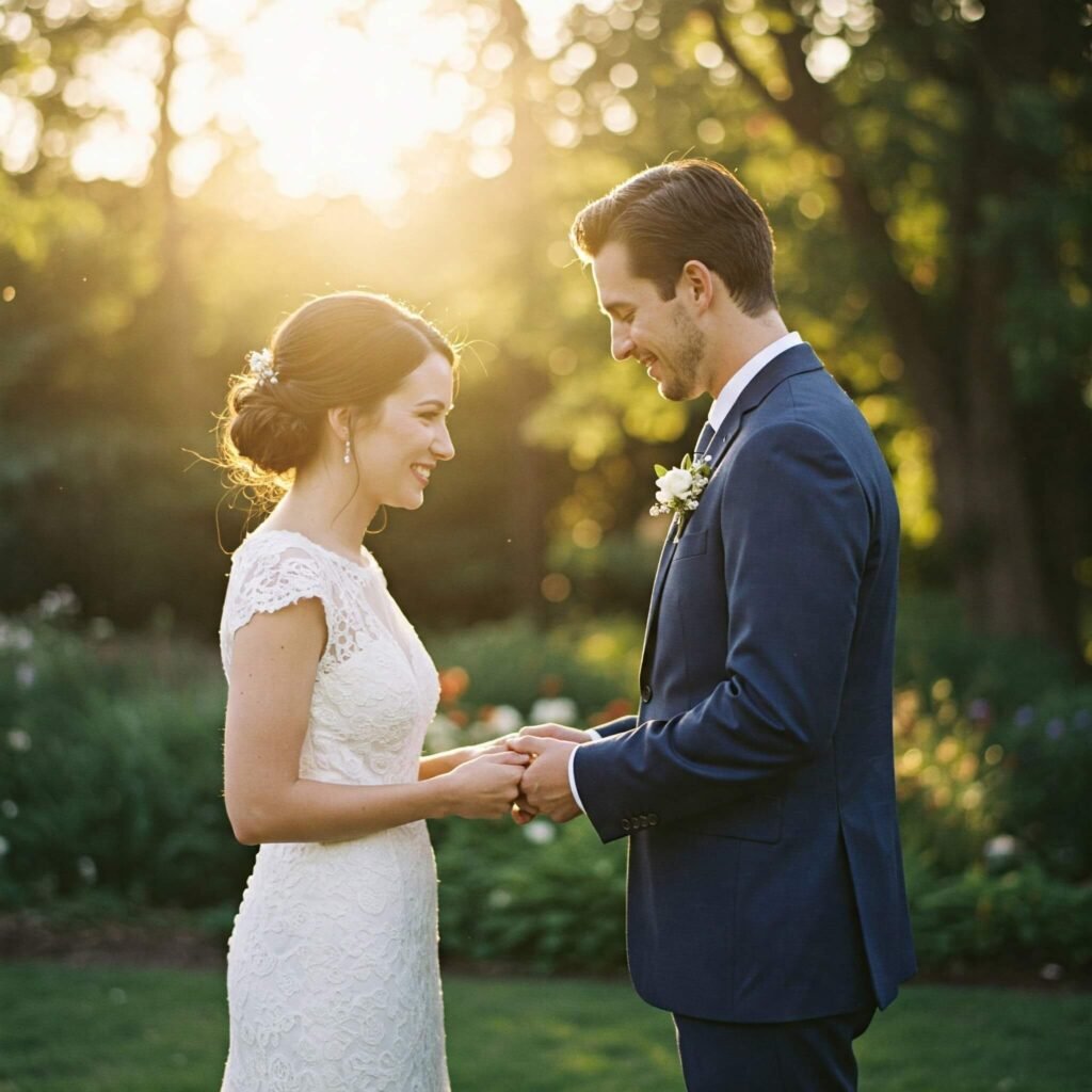 Romantic Wedding Couple
