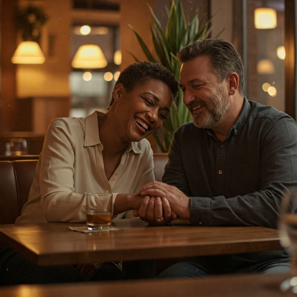 Happy Couple Connecting Intimately