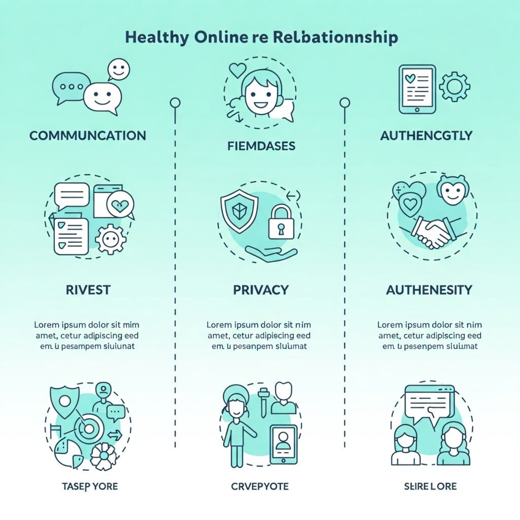 "Healthy Online Relationships Infographic"
