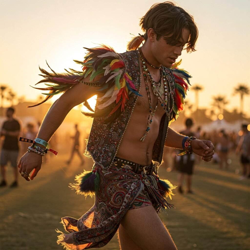 Feathered frenzy festival outfit
