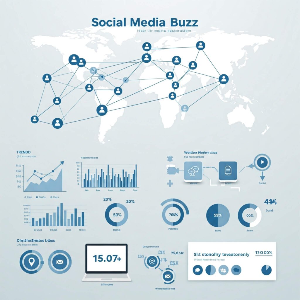 "Social media buzz network diagram"