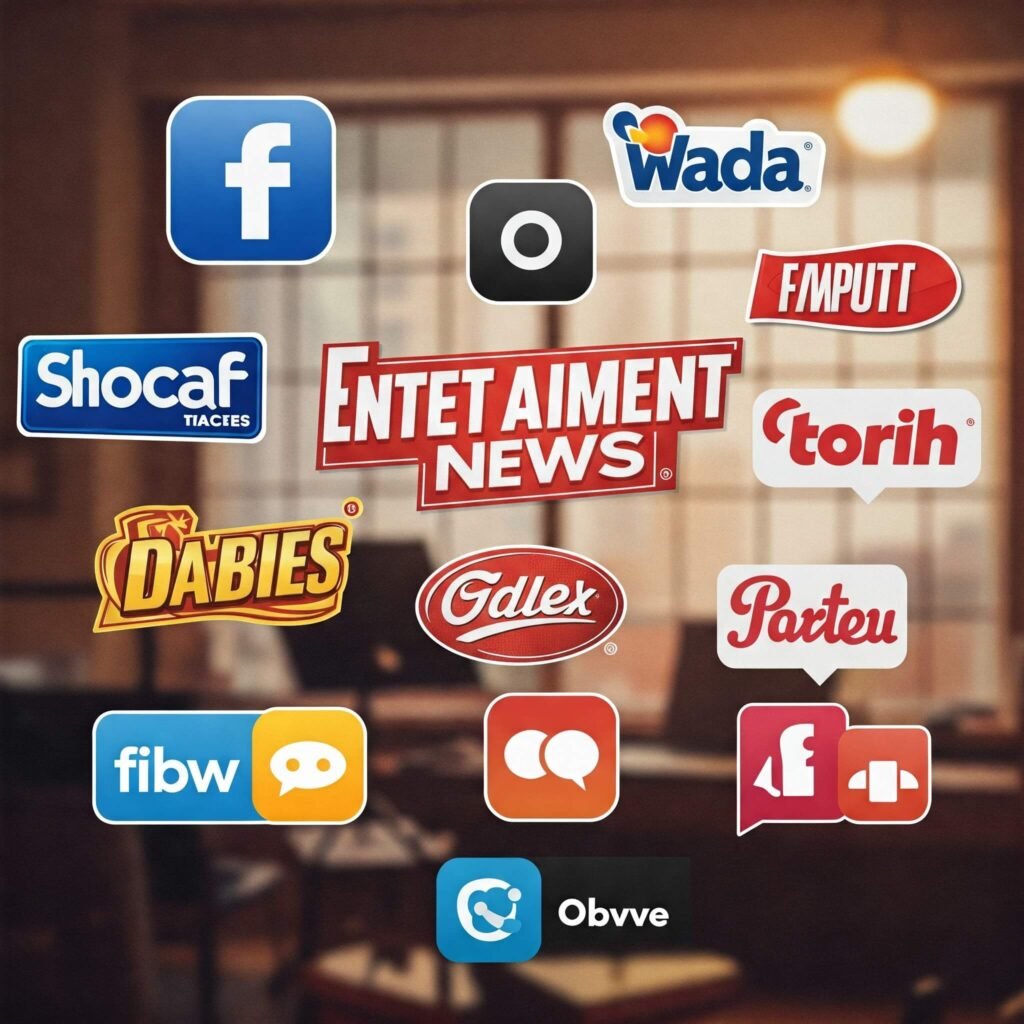 Entertainment News and Social Media Logos