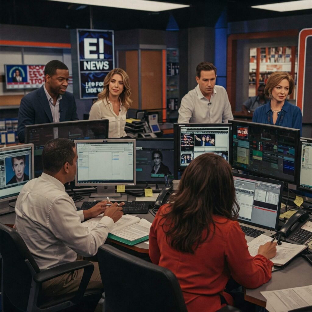 News staff meeting